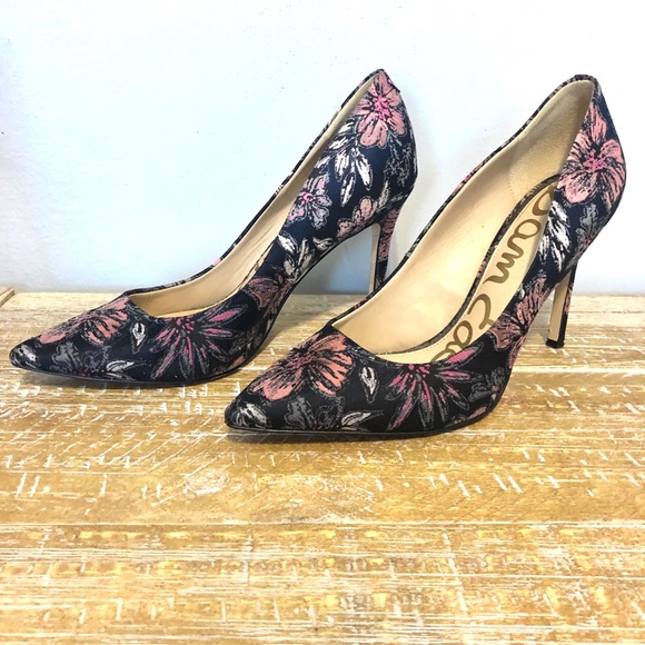 Sam Edelman Floral Style Heels sz 8 - Picture 3 of 7